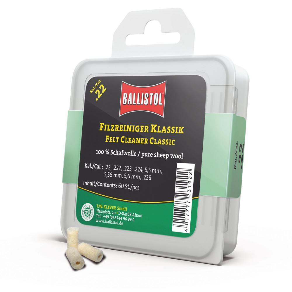 Ballistol Tapones Limpieza Fieltro Cal. 22