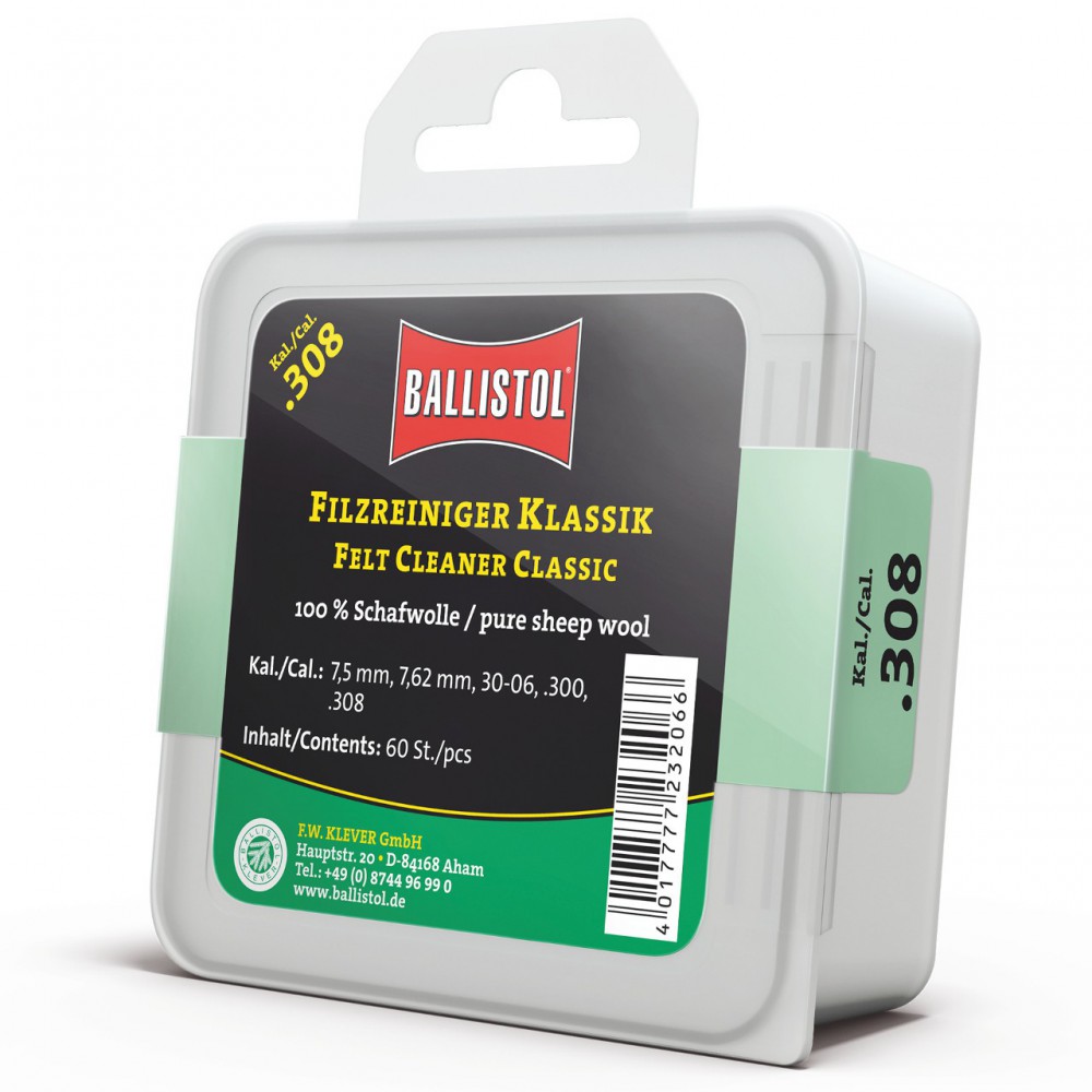 Ballistol Tapones Limpieza Fieltro Cal. .308
