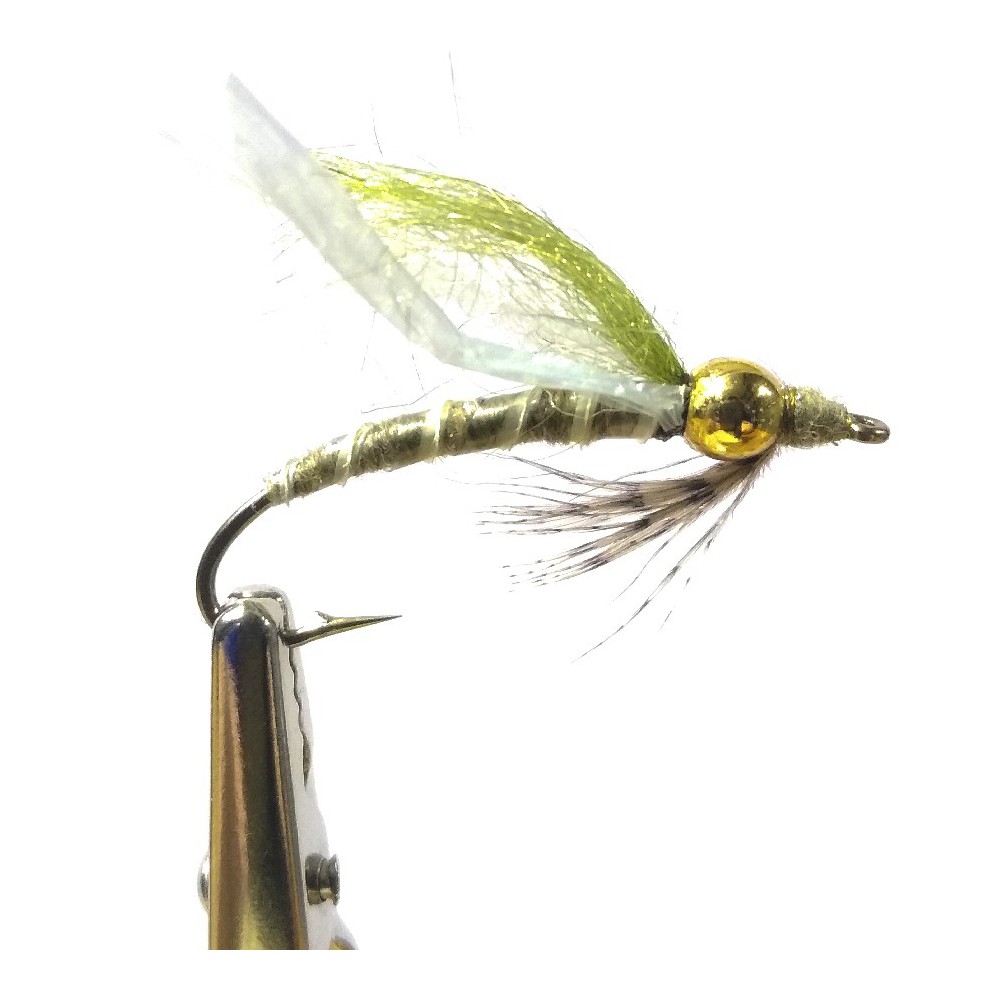 MOSCA BEAD HEAD DIVING CADDIS, OLIVE (N33)