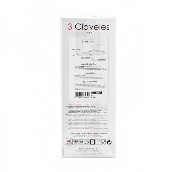 3 Claveles Tijera Trincha Aves