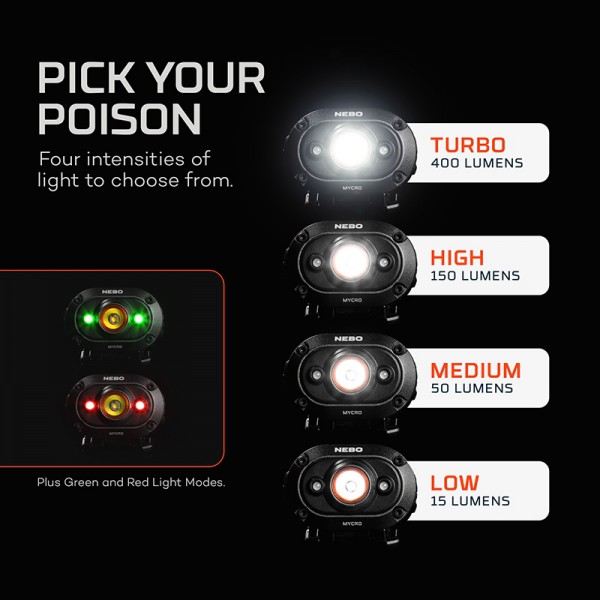 LINTERNA NEBO MYCRO 400 LUMENES