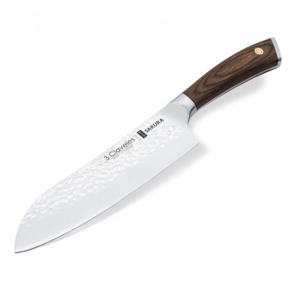 3 Claveles Cuchillo Santoku Sakura 17,5cm