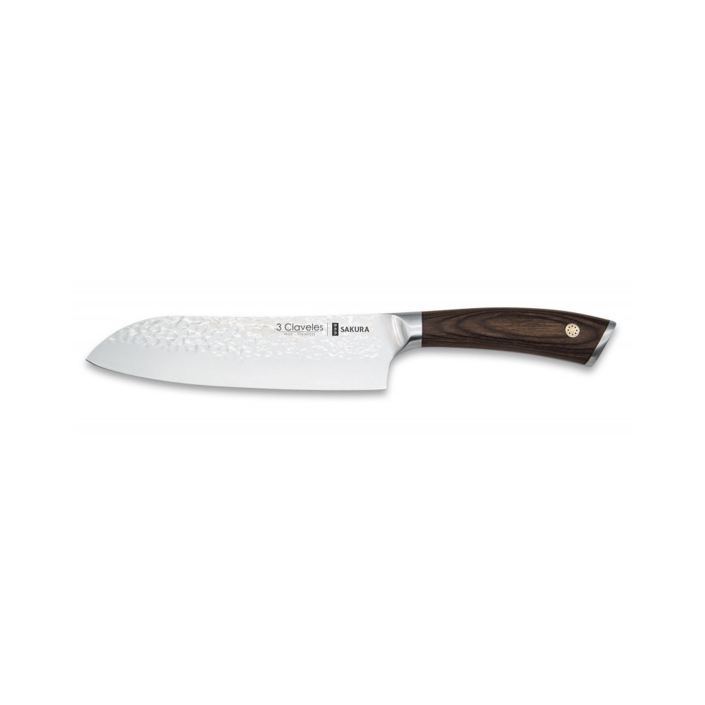 3 Claveles Cuchillo Santoku Alveolado Uniblock 18 cm