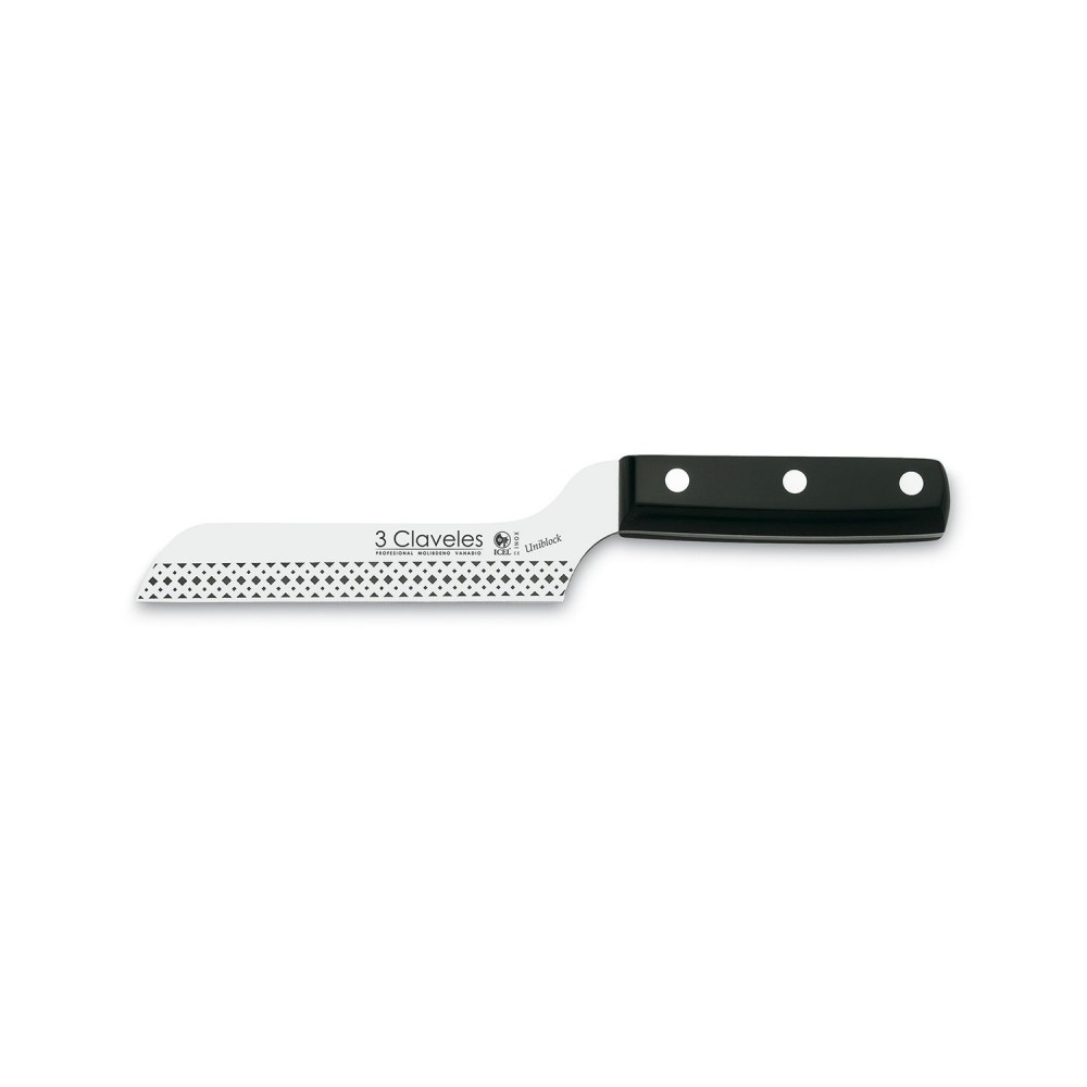 3 Claveles Cuchillo Queso Uniblock 12cm