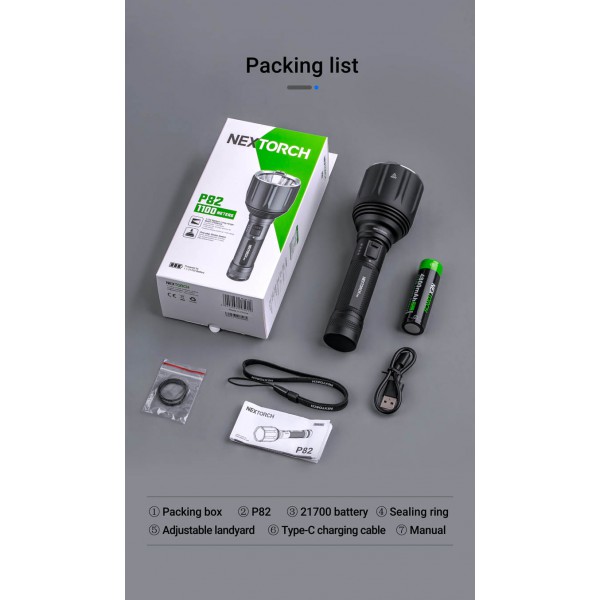 Linterna  Nextorch P82 1100M 1200 LM