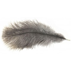 Wapsi Ostrich mini plumes, Natural Gray