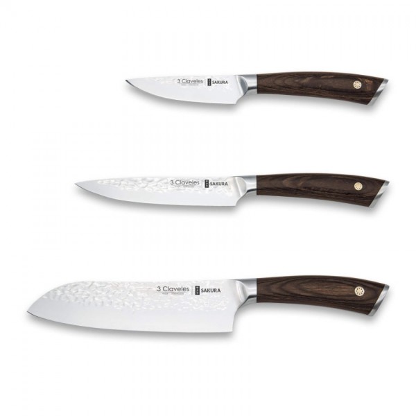 3 Claveles Set Cuchillos Sakura.