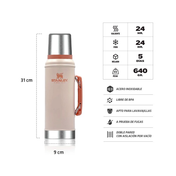 Stanley Termo Classic Rosado 1.0 L/ 950 ml