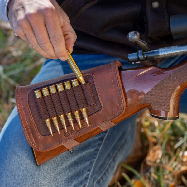 Allen Leather Buttstock Cartridge Carrier