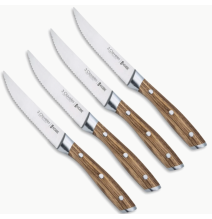 3 Claveles Set  4 Cuchillos Chuleteros Kobe